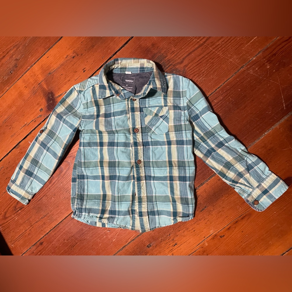 Sonoma Boys Button Down Plaid